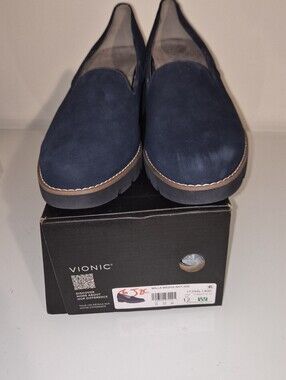 Vionic Willow Wedge Women's Wedge Loafers Blue US 12 W